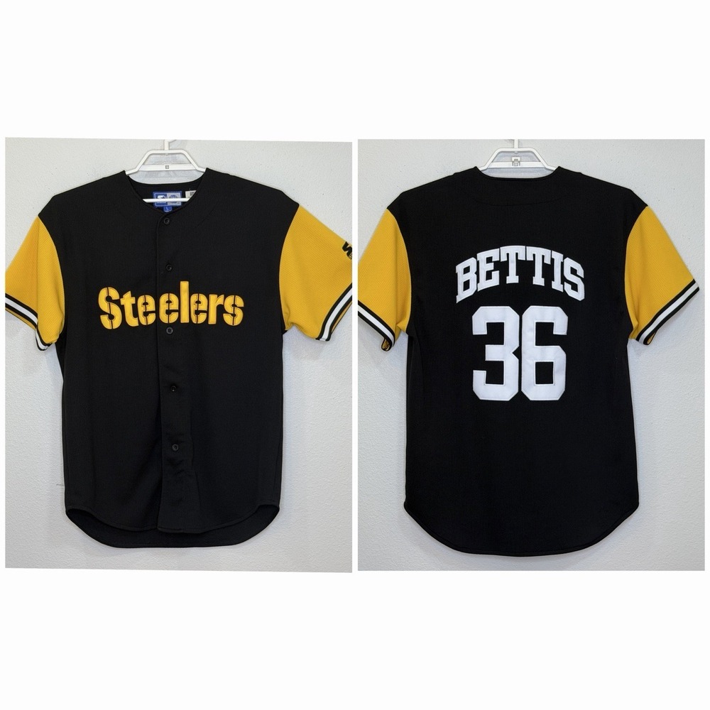 Pittsburgh Steelers Jerome Bettis #36 Jersey Mens Sz Large Starter NFL Button Up